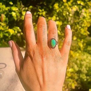 Amazing Ring • Turquoise silver style • Antique Vintage